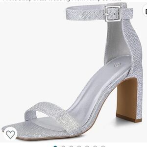 mysoft Women's Chunky Block High Heels Square Open Toe Ankle Strap NEW size 9